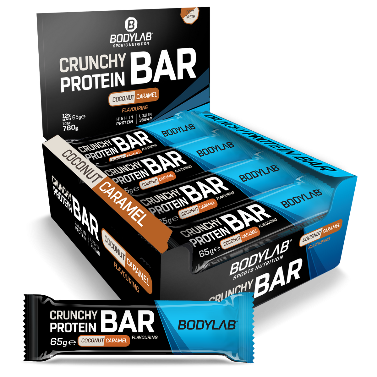 Crunchy Protein Bar Deluxe (12x65g) Kokos-Caramel