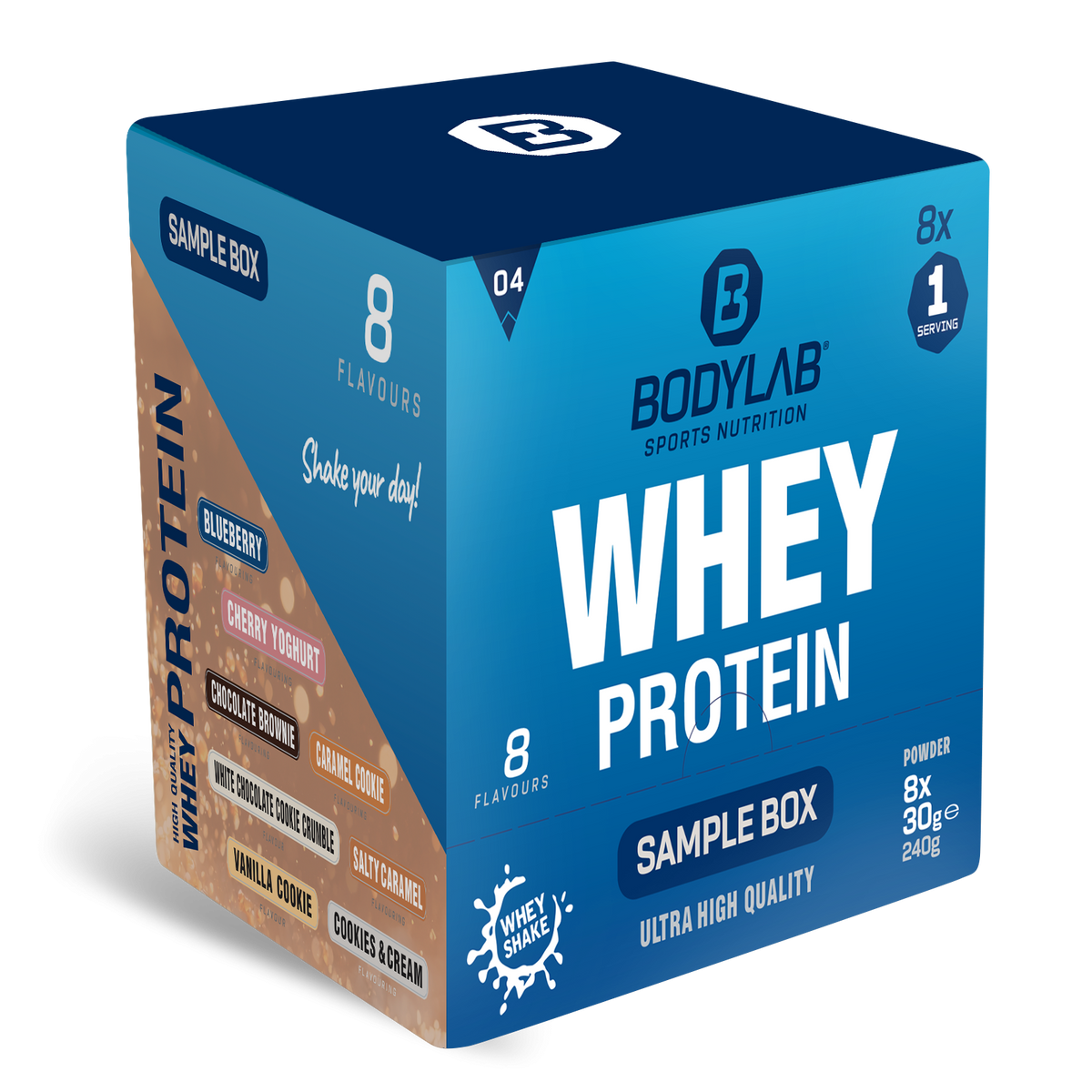 Whey Protein Probierboxen (8 Proben je 30g) Probierbox 4 (8x30g)