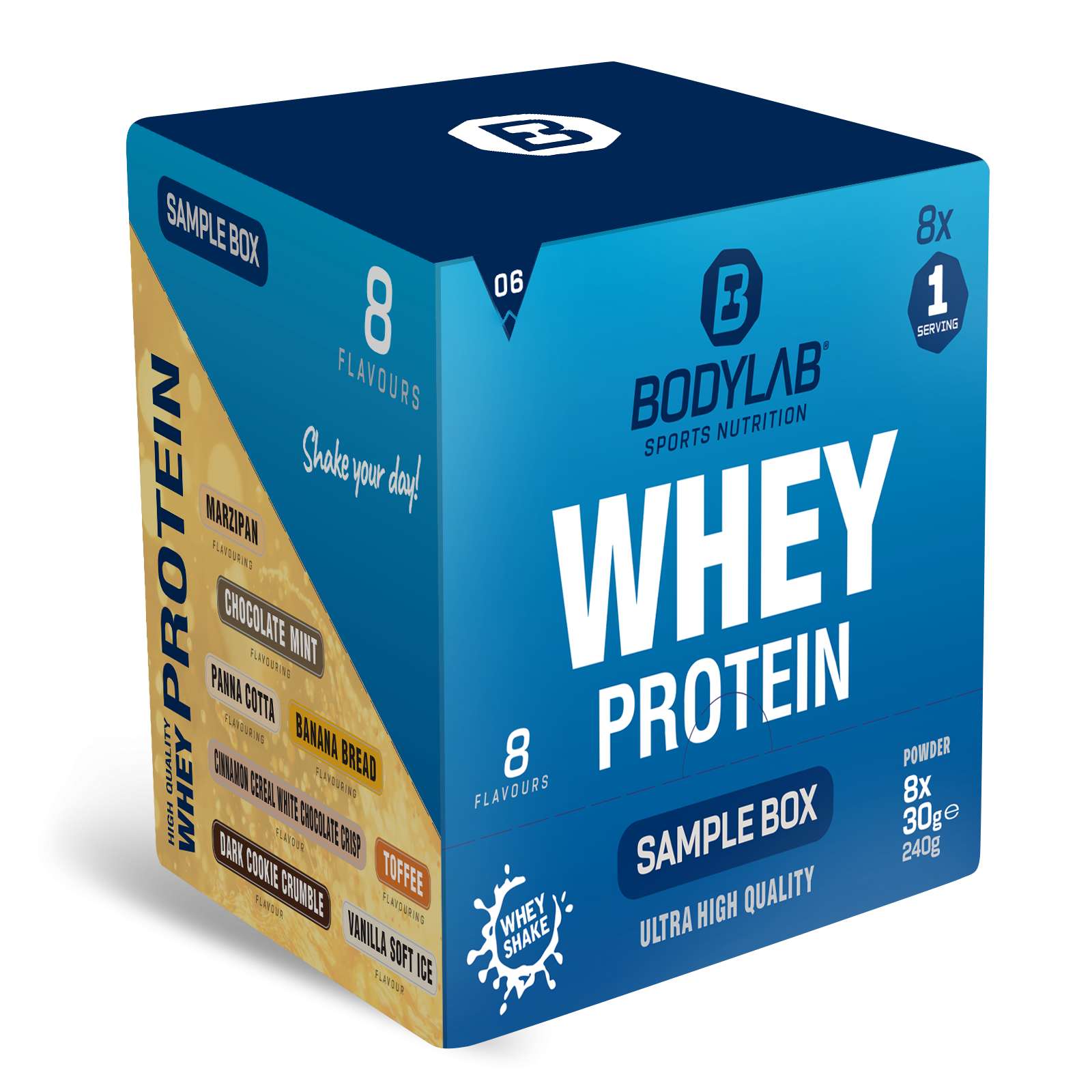 Whey Protein Probierboxen (8 Proben je 30g) Probierbox 6 (8x30g)