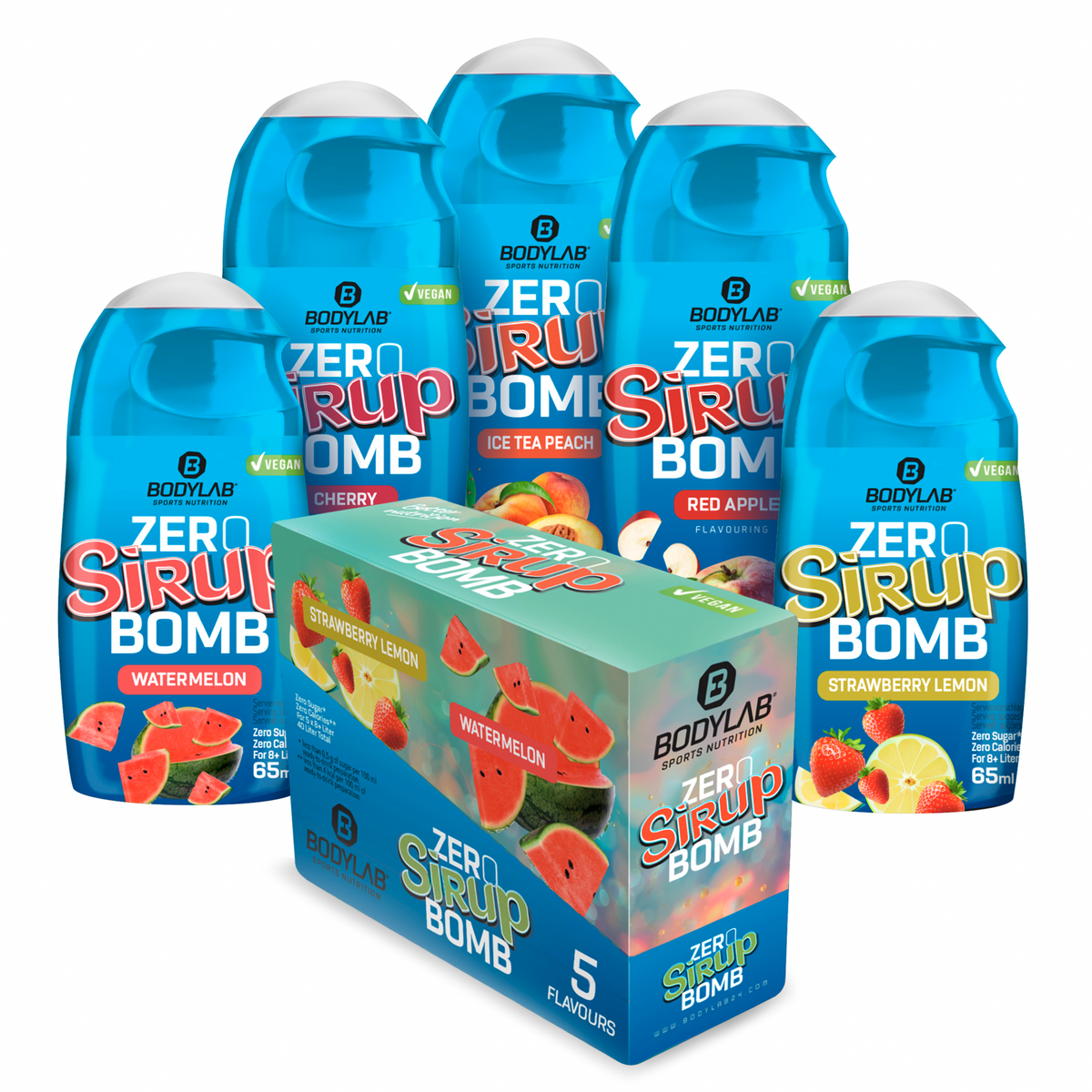 ZERO Sirup BOMB 1.0 - 4.0 Box  (5x65ml) Mixed Box 1
