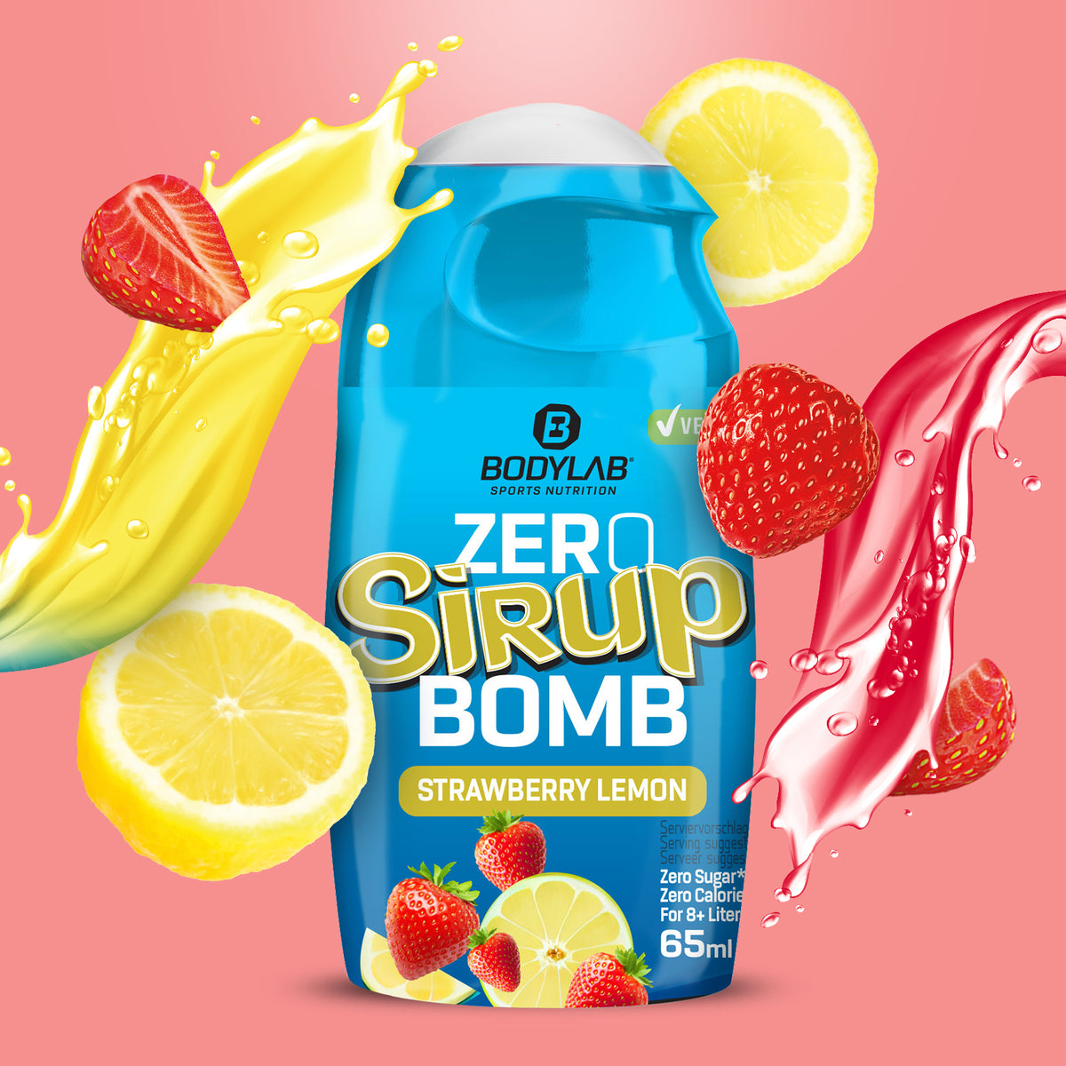 ZERO Sirup BOMB (65ml) Erdbeer-Zitrone