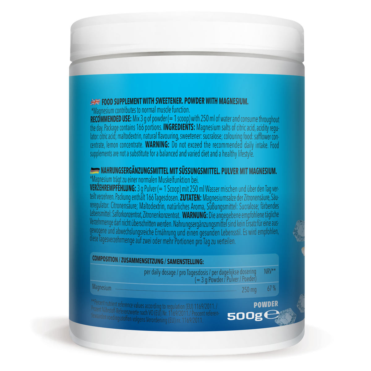Magnesium Citrate Powder (500g) Lemon Flavouring