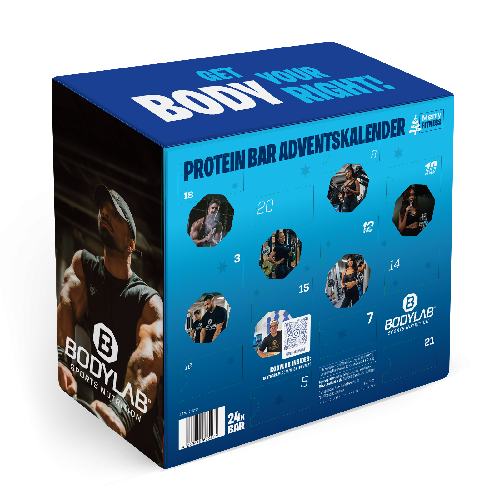 Unser Bodylab Riegel Adventskalender im Doppelpack