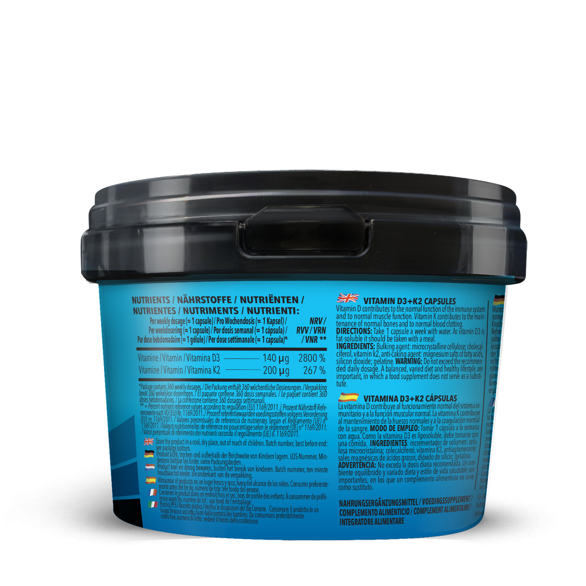 BIG PACK Vitamin D3 + K2 (360 Kapseln)