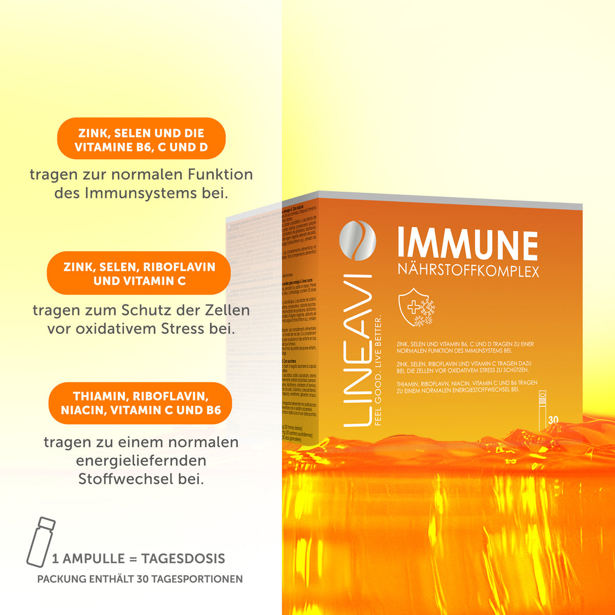 Immun (30x25ml Trinkfläschchen + 30 Omega 3 Kapseln)