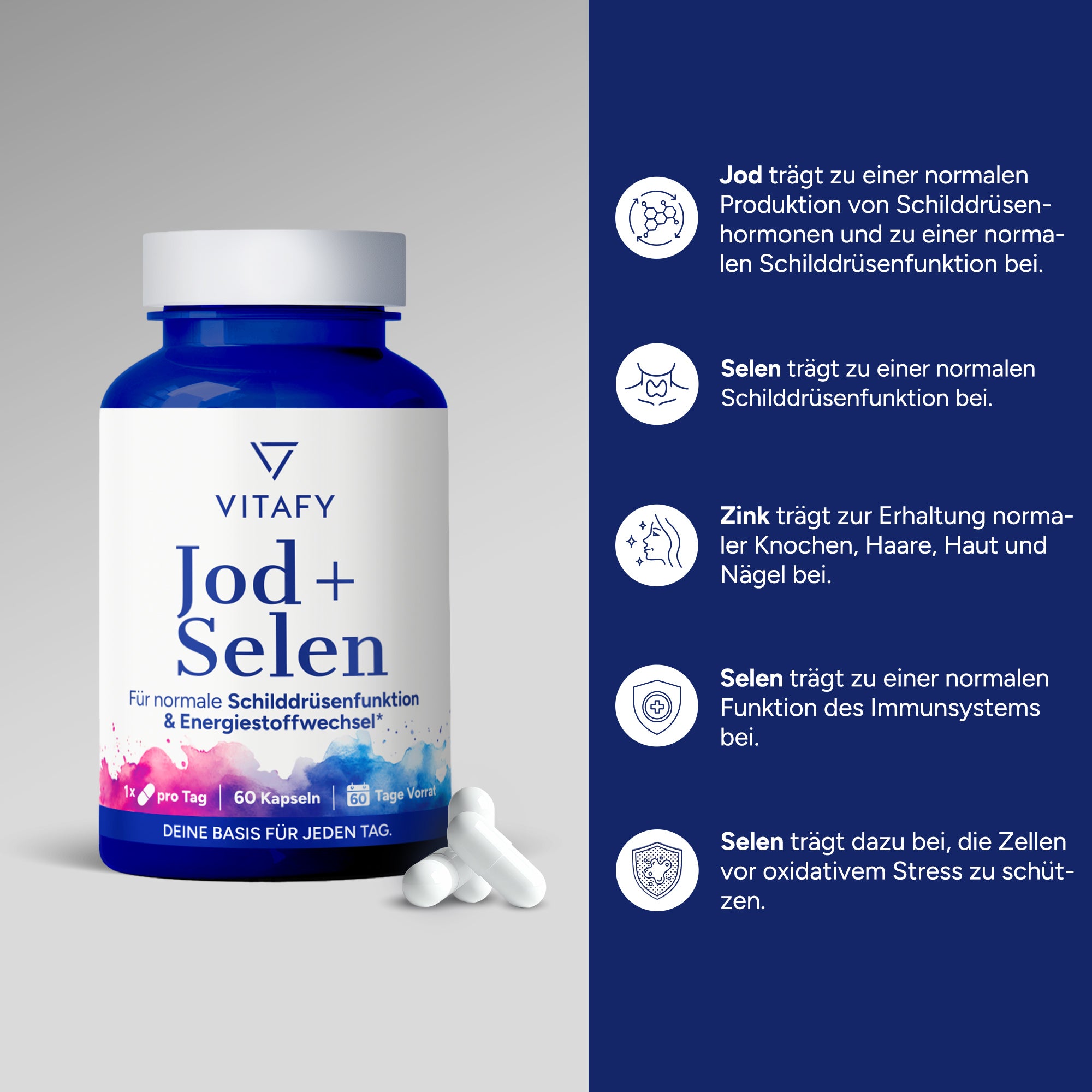 Jod + Selen (60 Kapseln)