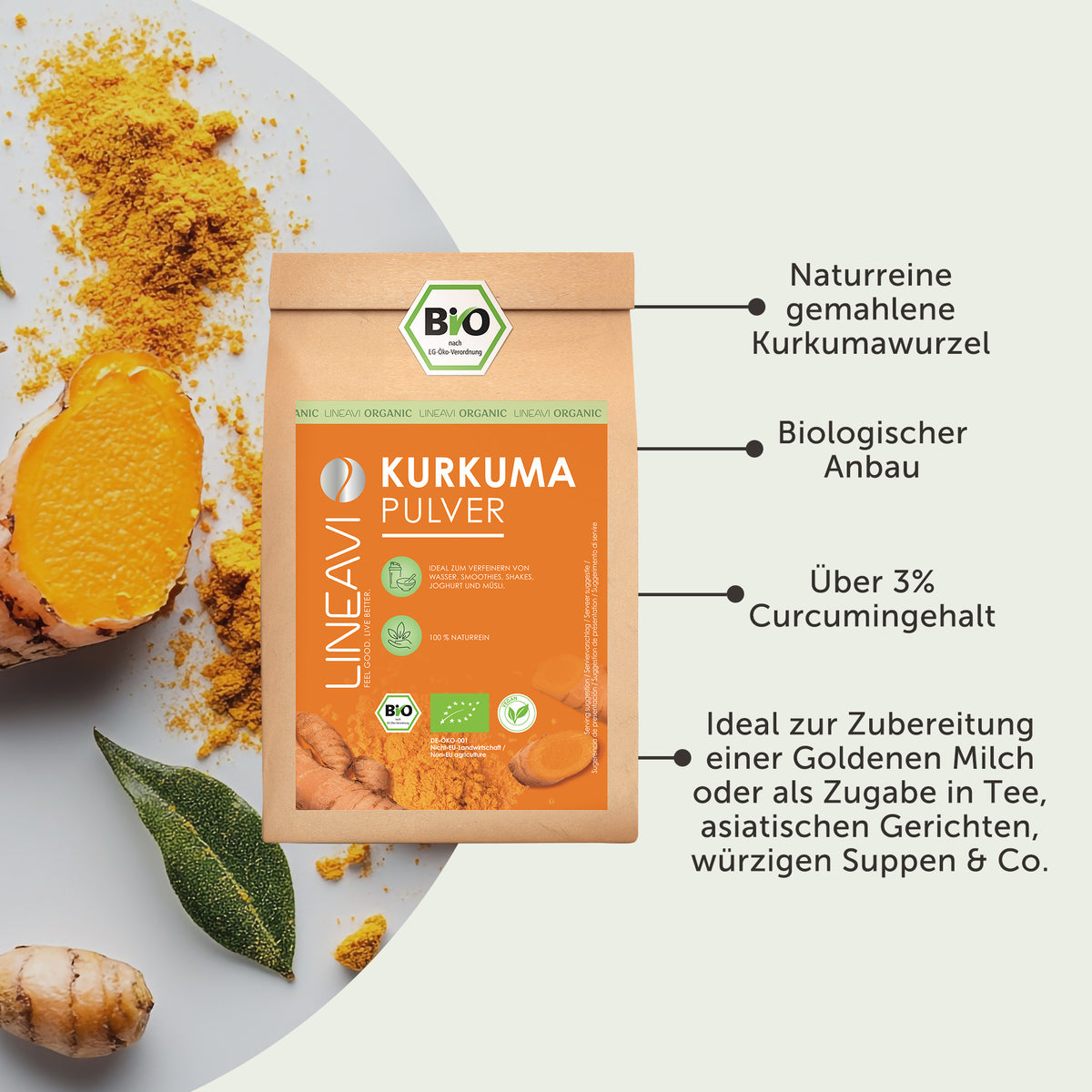 Bio Kurkumapulver (1000g)