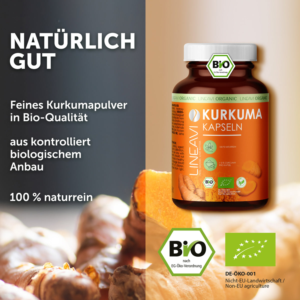 Bio Kurkuma Kapseln (180 Kapseln)