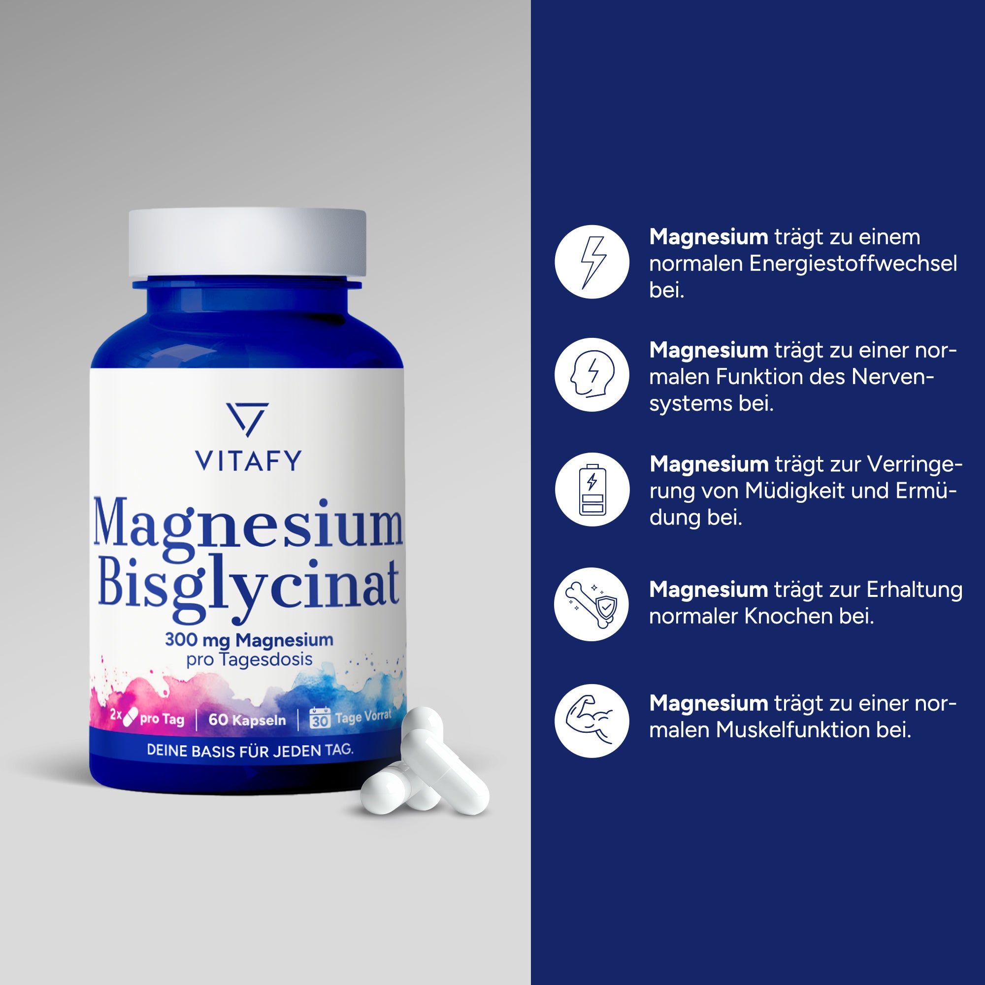 Magnesium Bisglycinat (60 Kapseln)