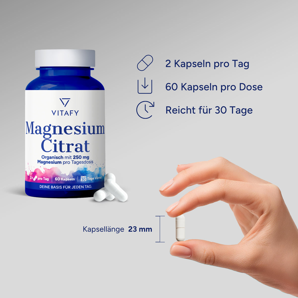 Magnesium Citrat (60 Kapseln)