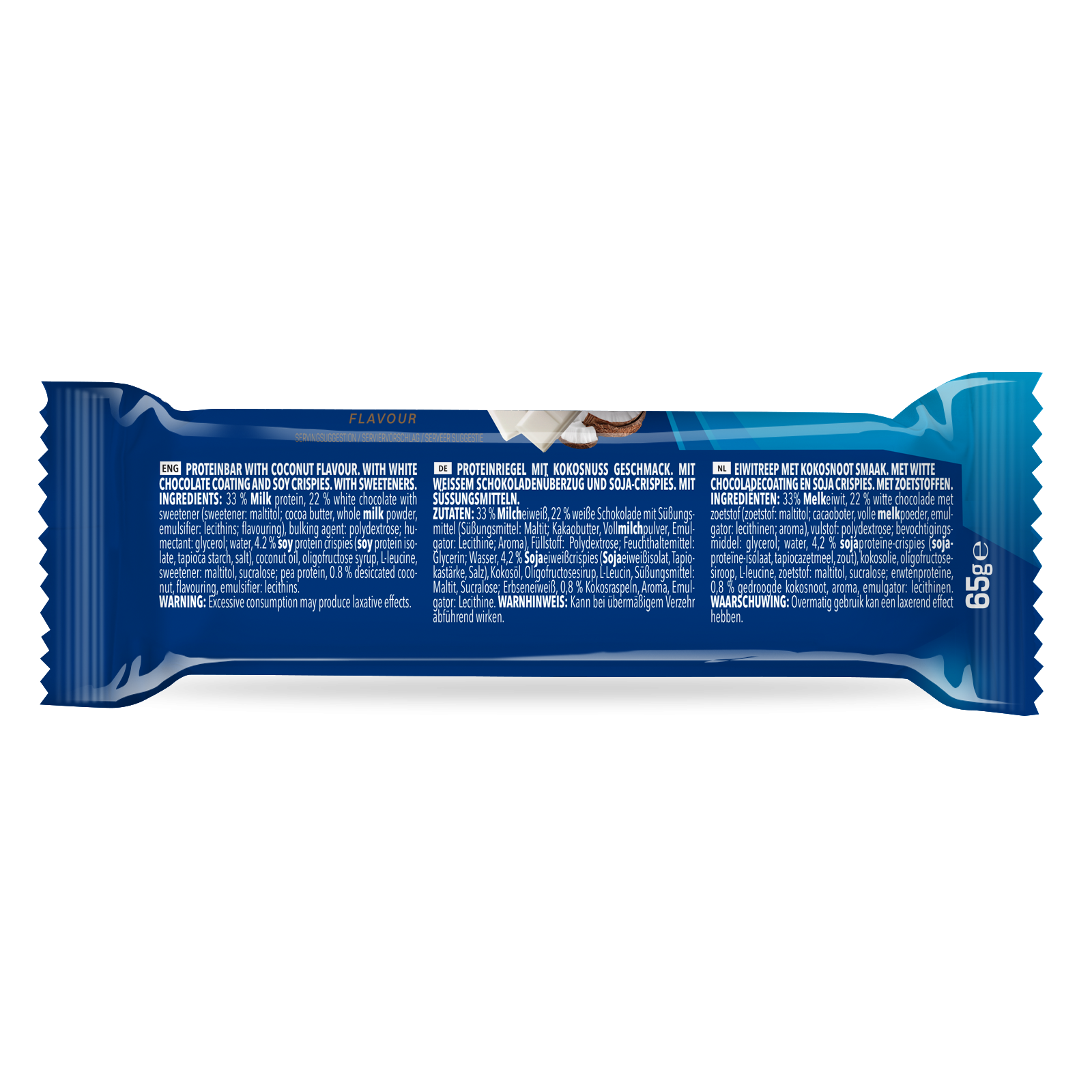 Prime Crunchy Protein Bar - 3g Leucin (12x65g) White Chocolate & Coconut