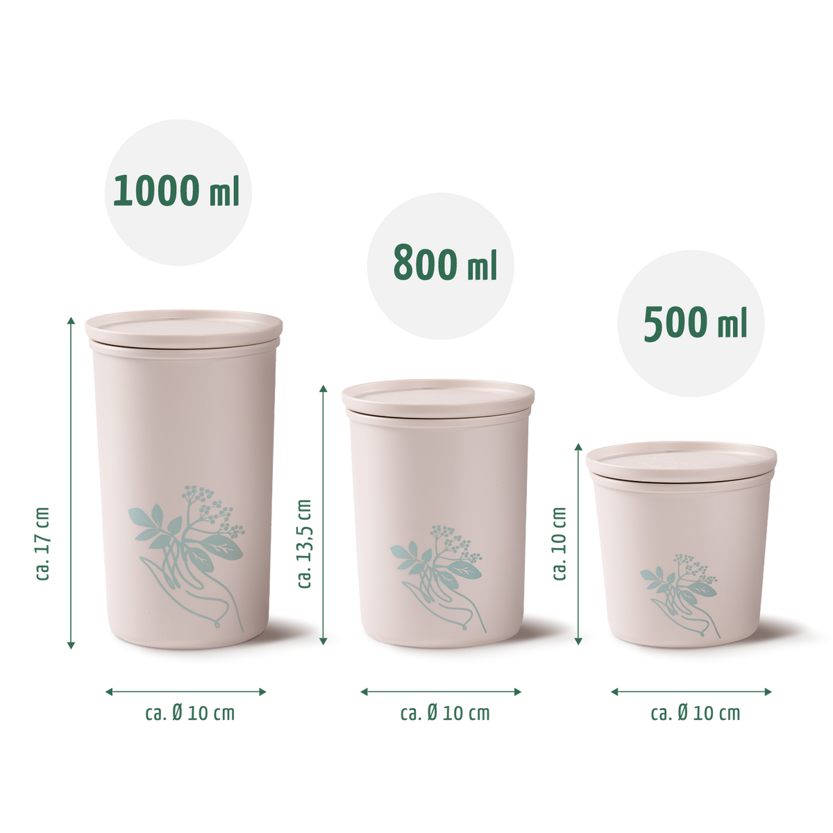Frischhaltedose 500ml aus recyceltem Kunststoff (rPET)