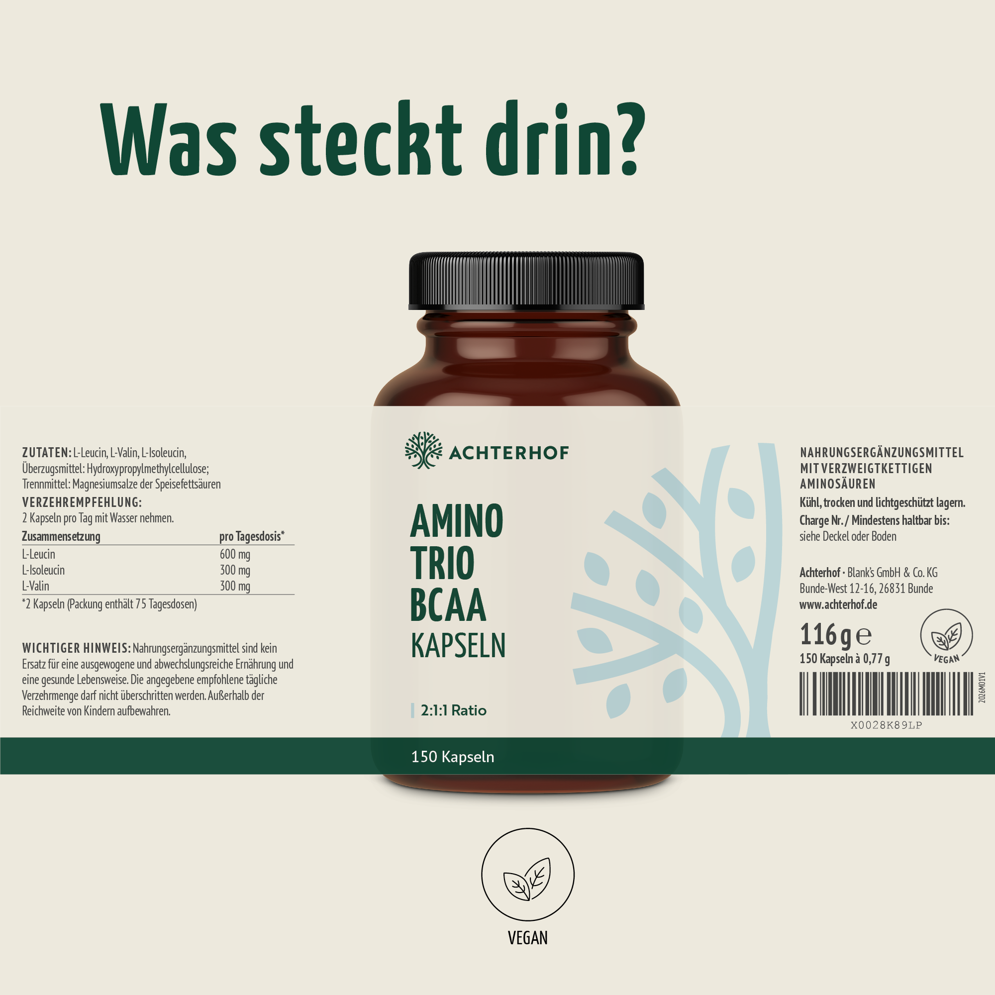 BCAA (120 Kapseln)