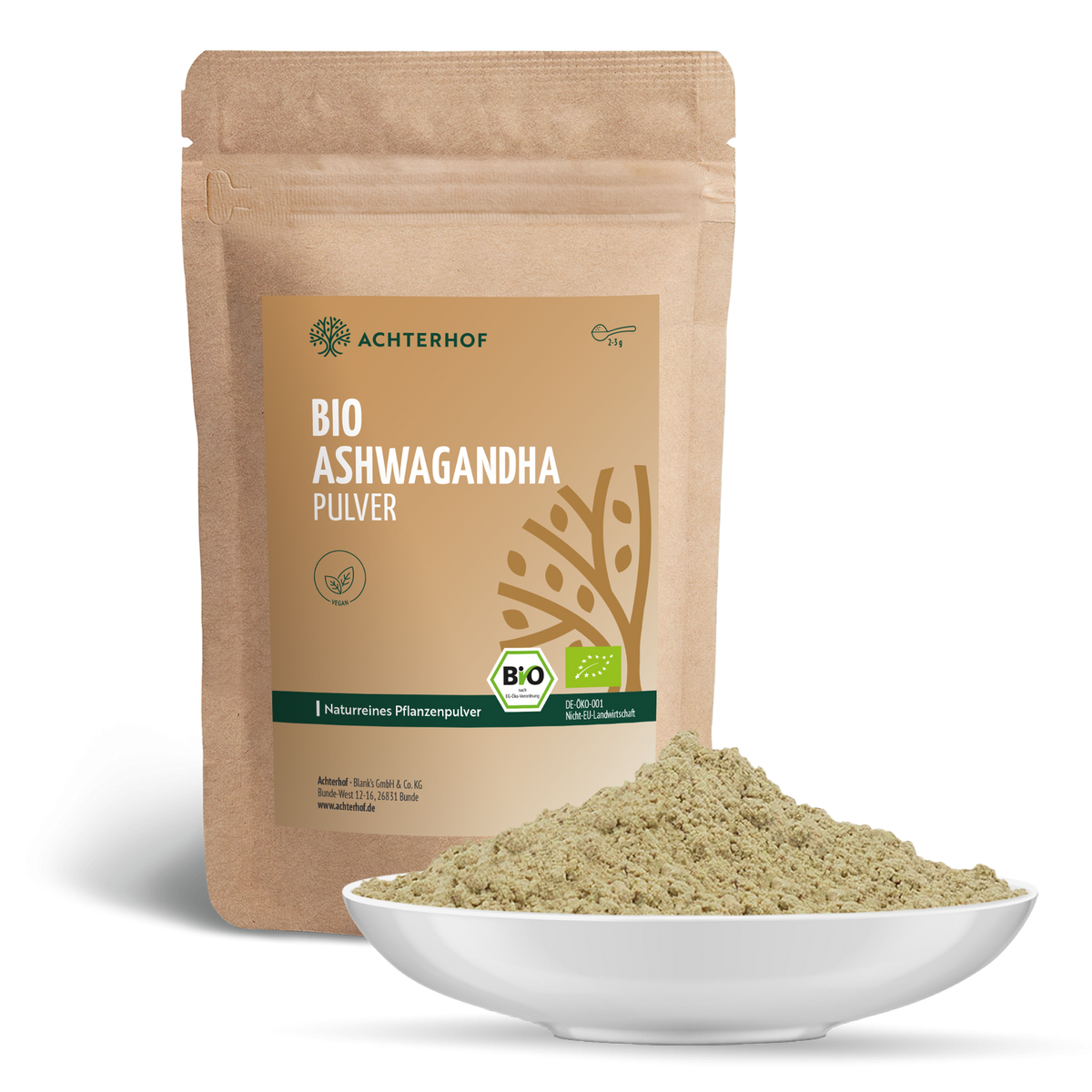 Ashwagandha Pulver Bio (1000g)