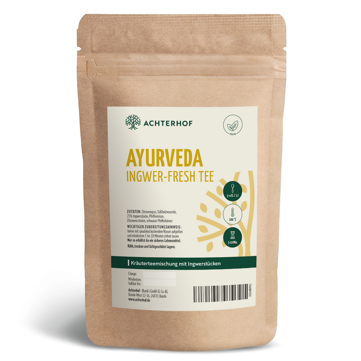 Ayurveda Tee Ingwer-Fresh (100g)