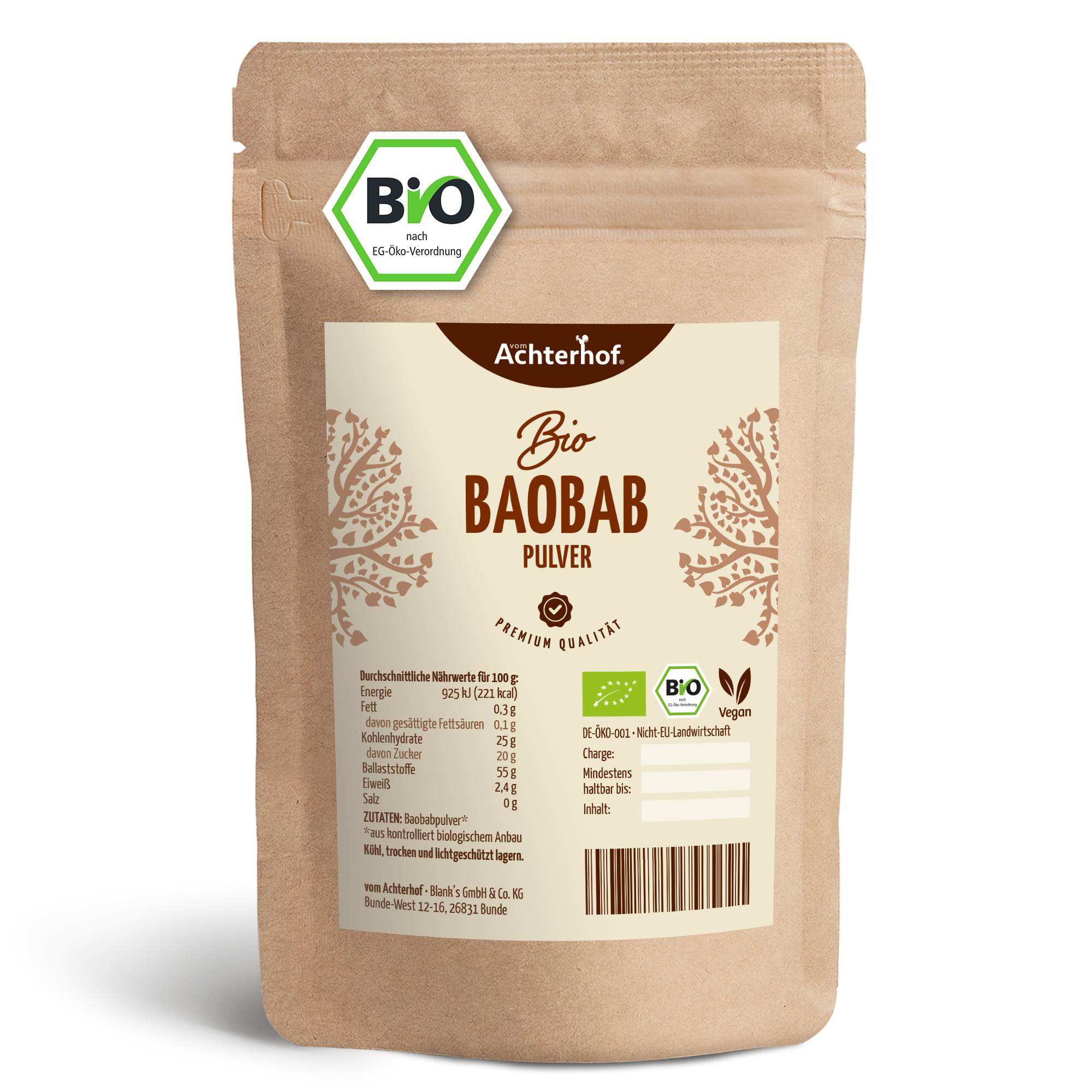 Baobab Pulver Bio (250g)