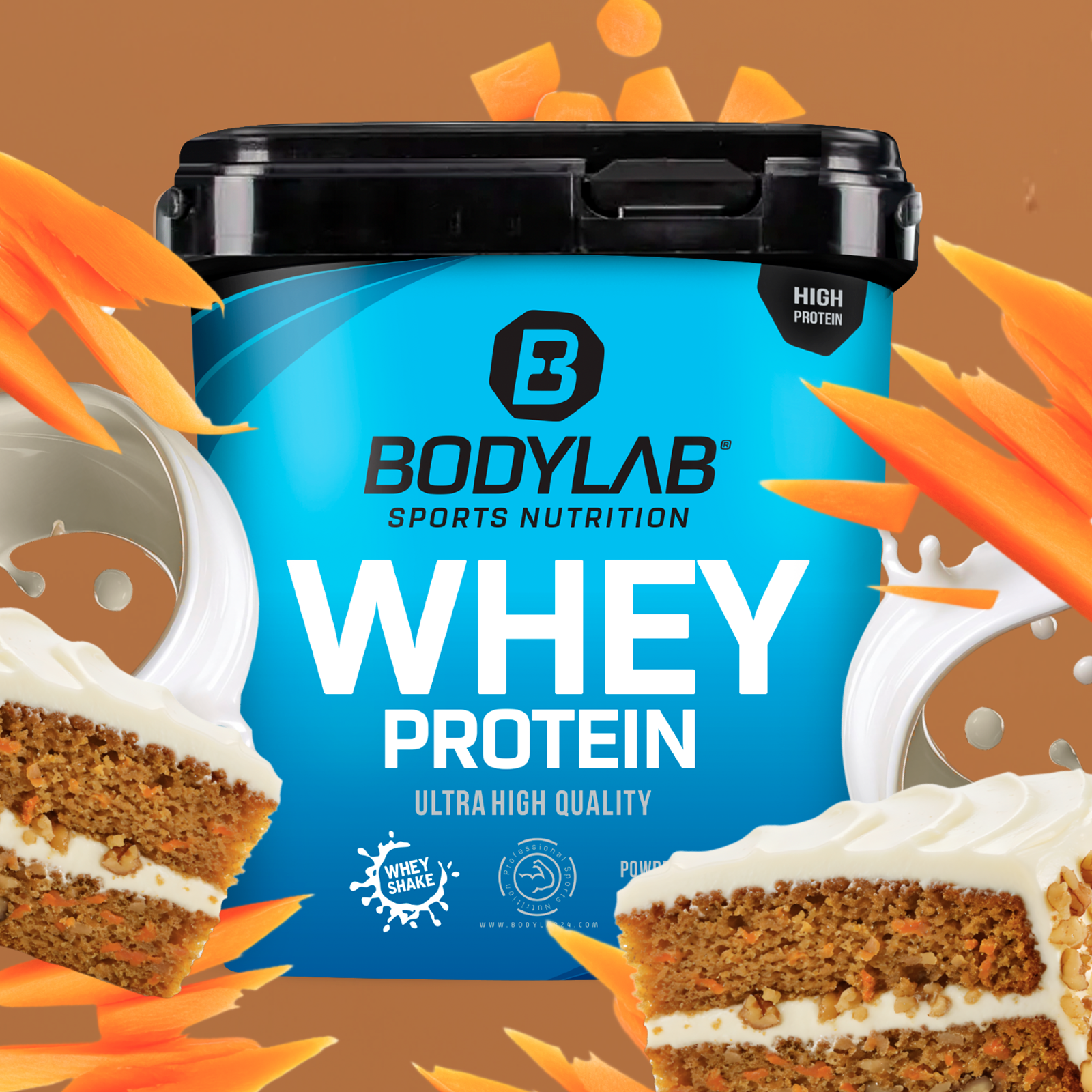 Whey Protein (1000g) Chunky Karottenkuchen (carrot cake)