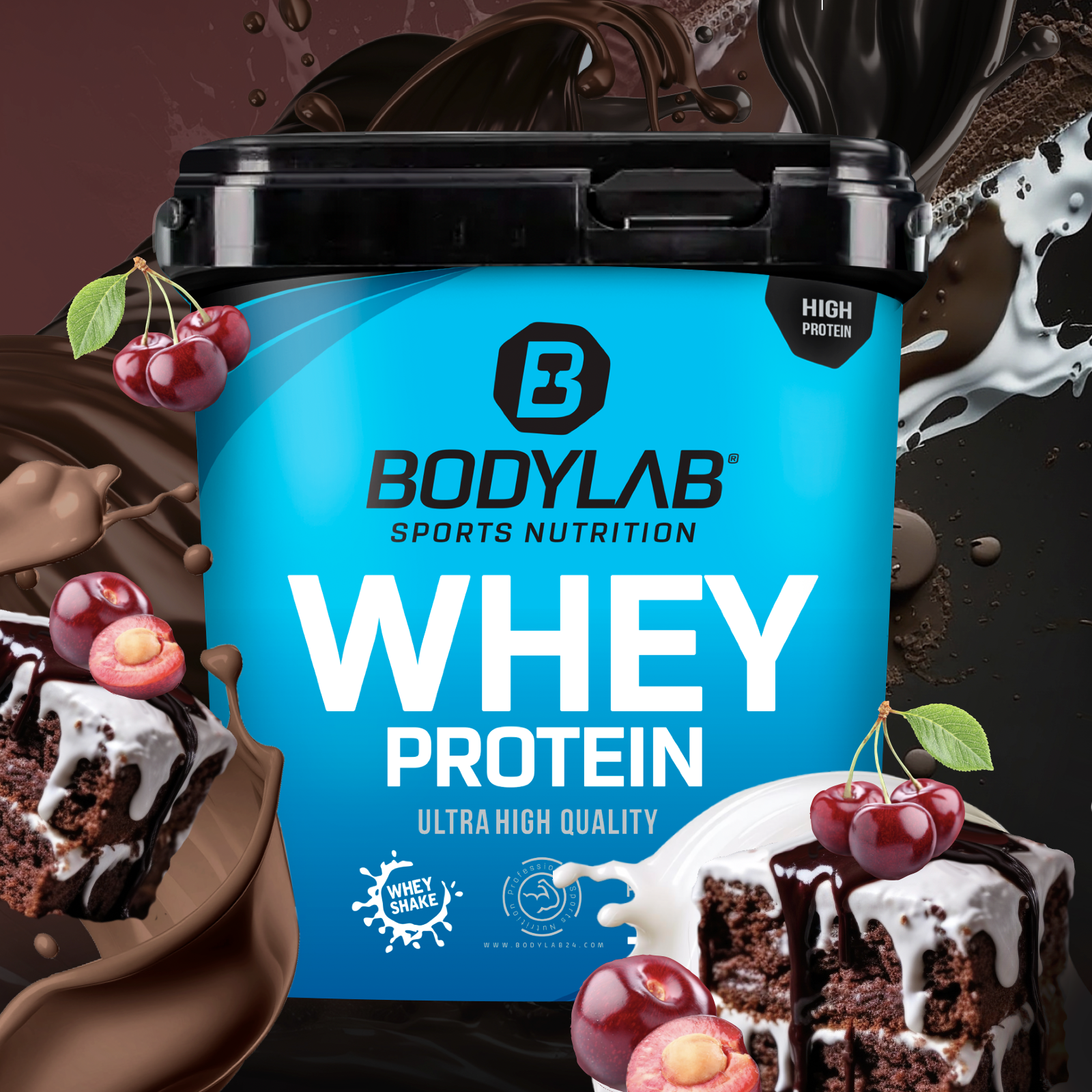 Whey Protein (1000g) Chunky Schwarzwälder Kirsch (Black Forest cherry cake)