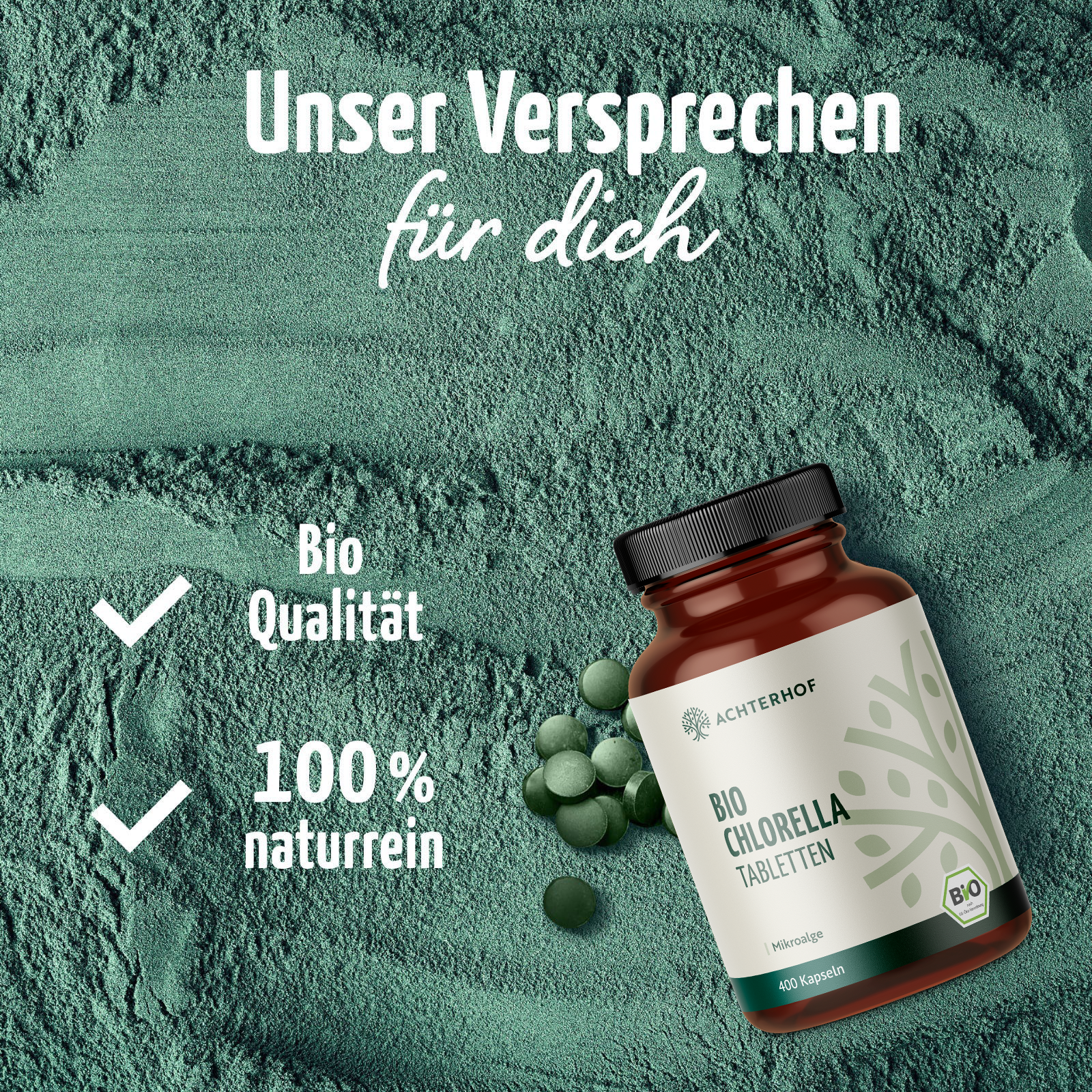 Chlorella Algen Tabletten Bio (400 Tabletten)