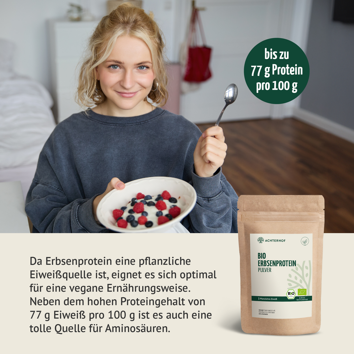 Bio Erbsenprotein Pulver (250g)