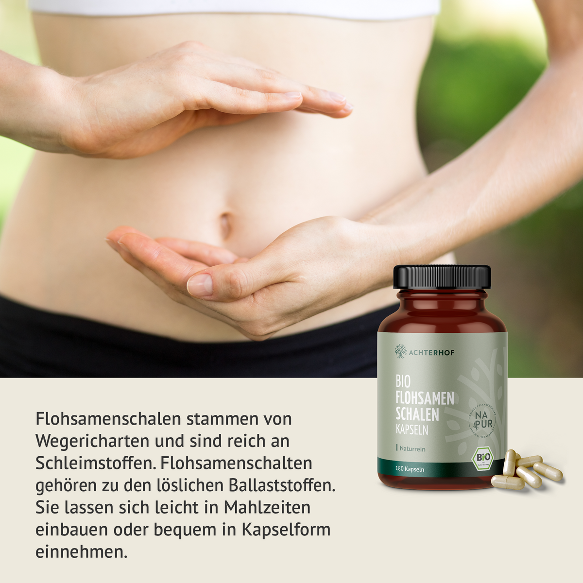 Flohsamenschalen Kapseln Bio (180 Kapseln)