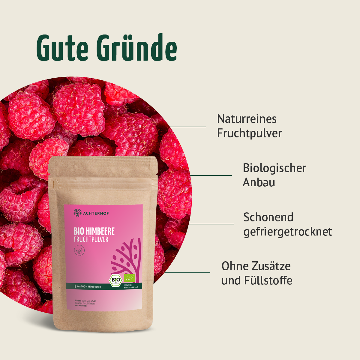 Bio Himbeere Fruchtpulver (100g)