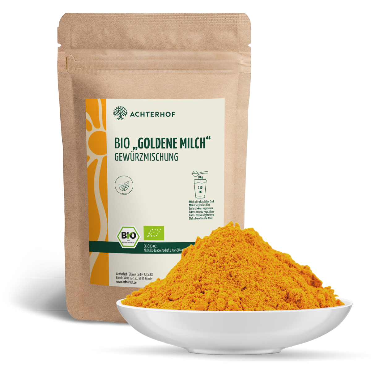 Goldene Milch Gewürzmischung Bio (500g)