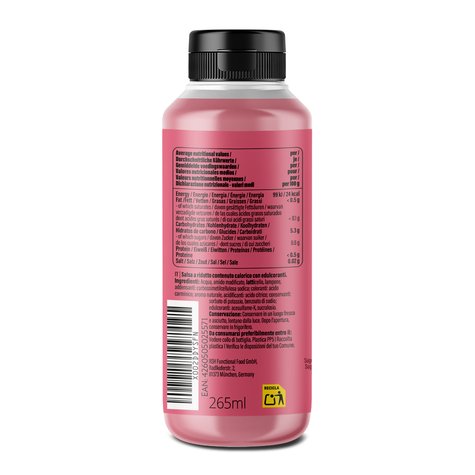 Mamma Mia Zero Saucen (265ml) Himbeere