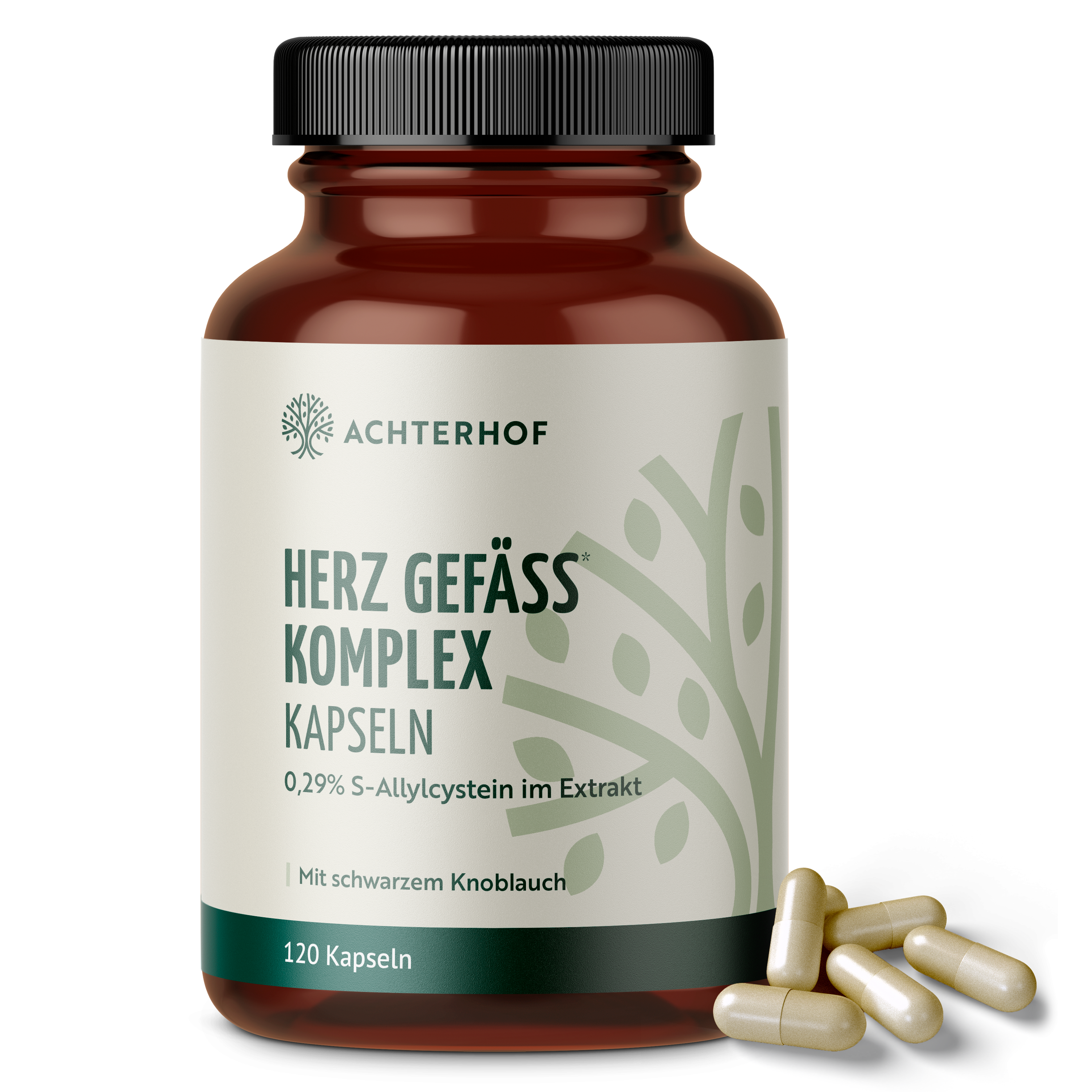 Herz Gefäß Komplex mit schwarzem Knoblauch (120 Kapseln)