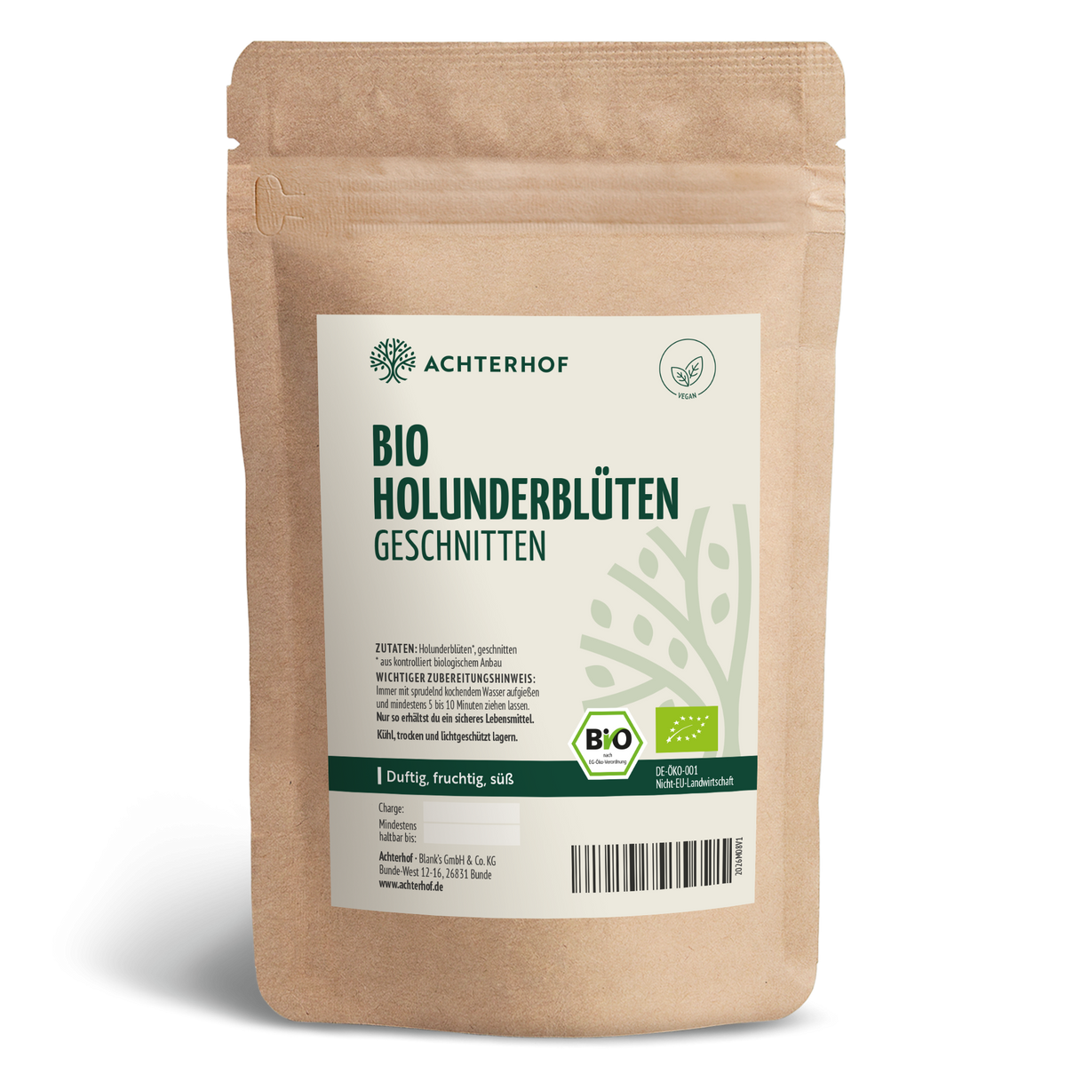 Holunderblüten geschnitten Bio (100g)