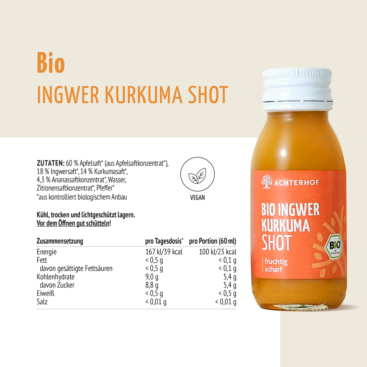 Bio Ingwer Kurkuma Shot (7 x 60ml)