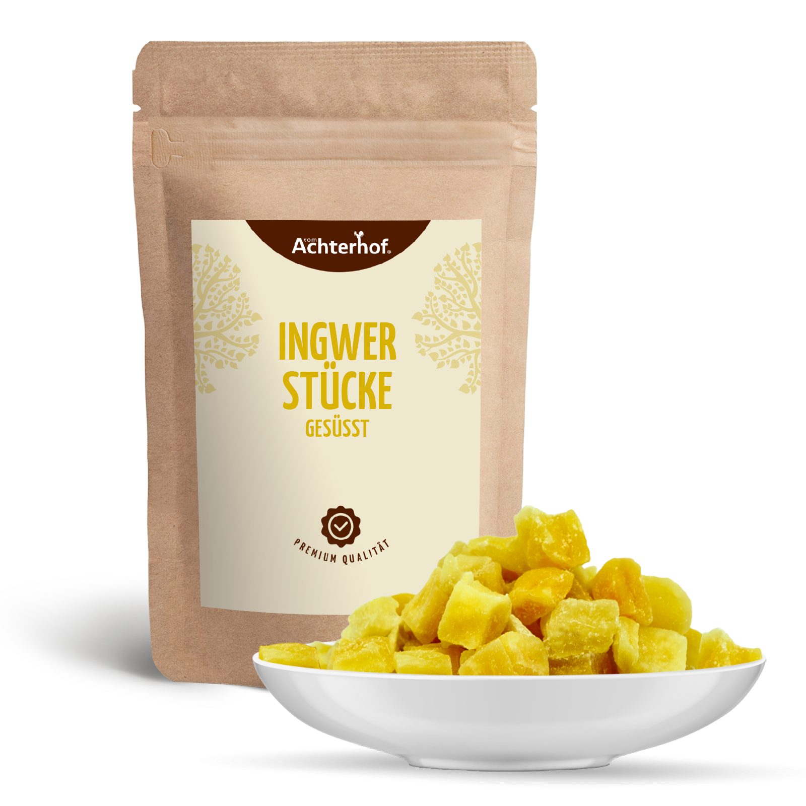 Ingwerstücke getrocknet & gesüßt (500g)
