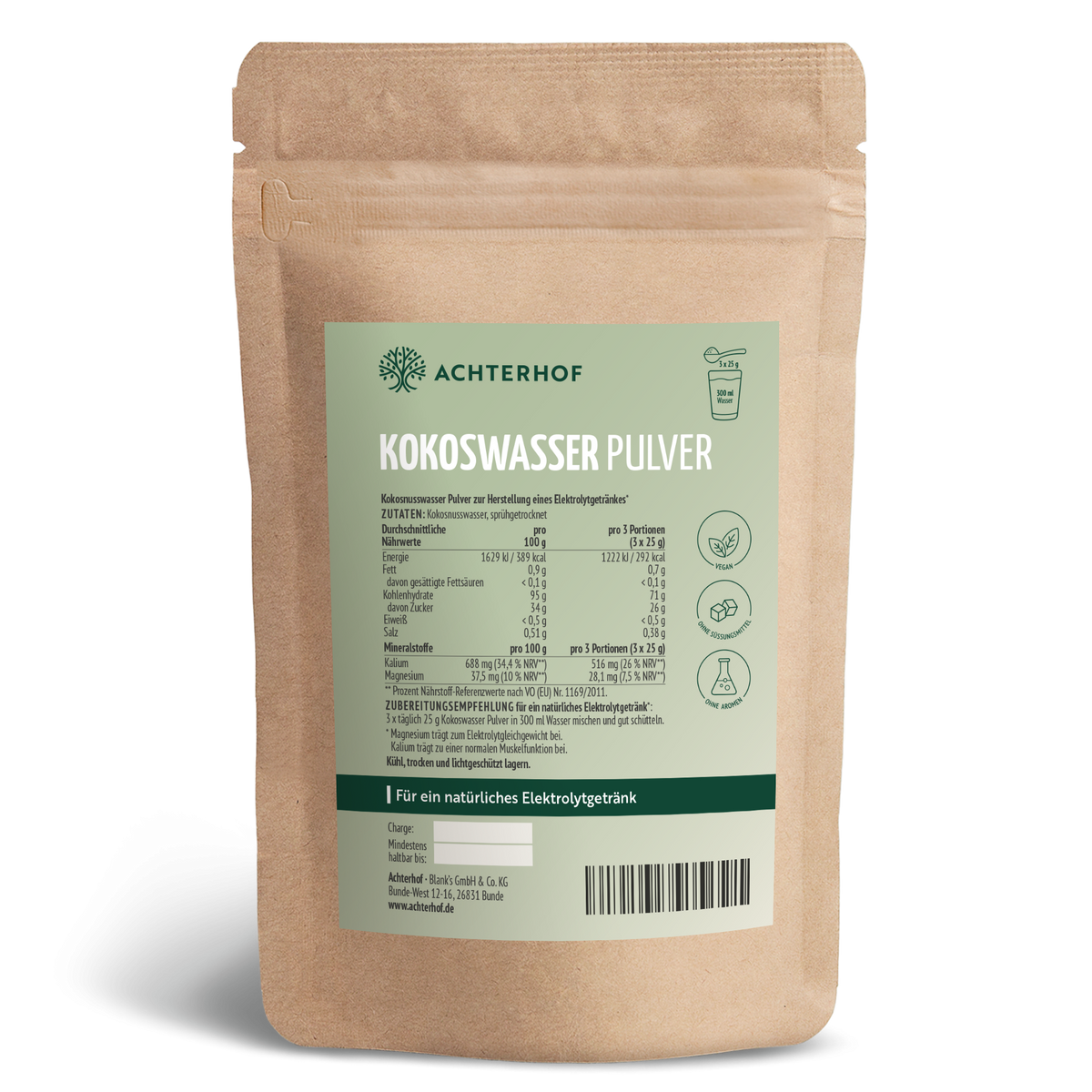 Kokoswasser Pulver (250g)