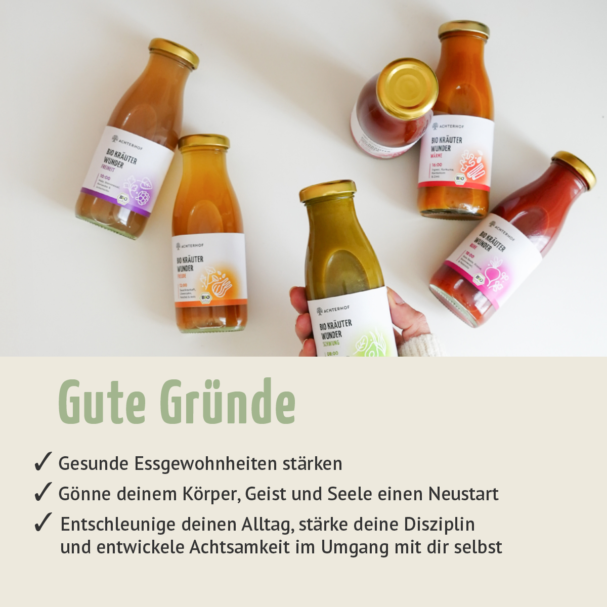 Kräuterwunder Bio Fastenkur 1-7 Tage (6 Flaschen pro Tag)
