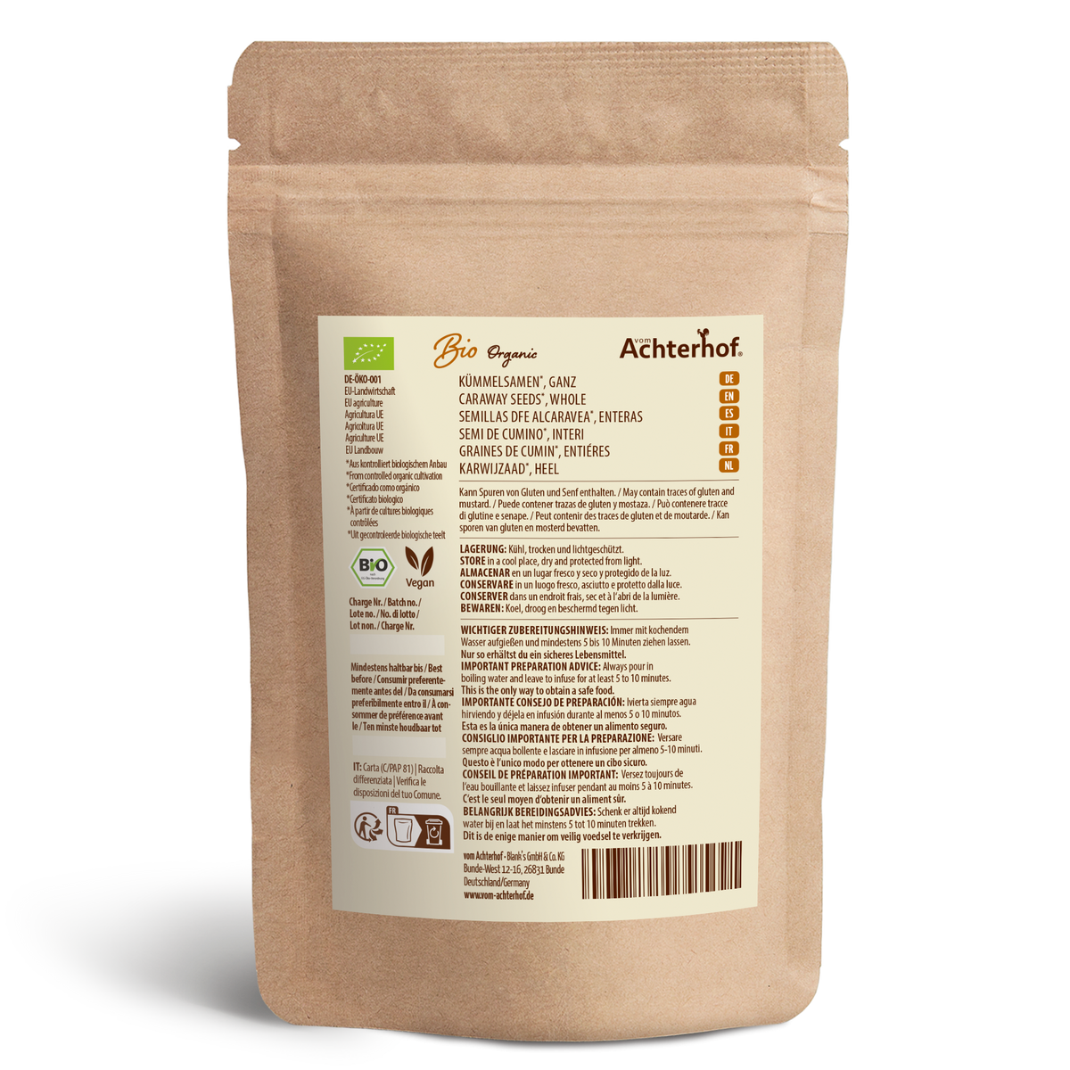 Kümmelsamen ganz  Bio (500g)