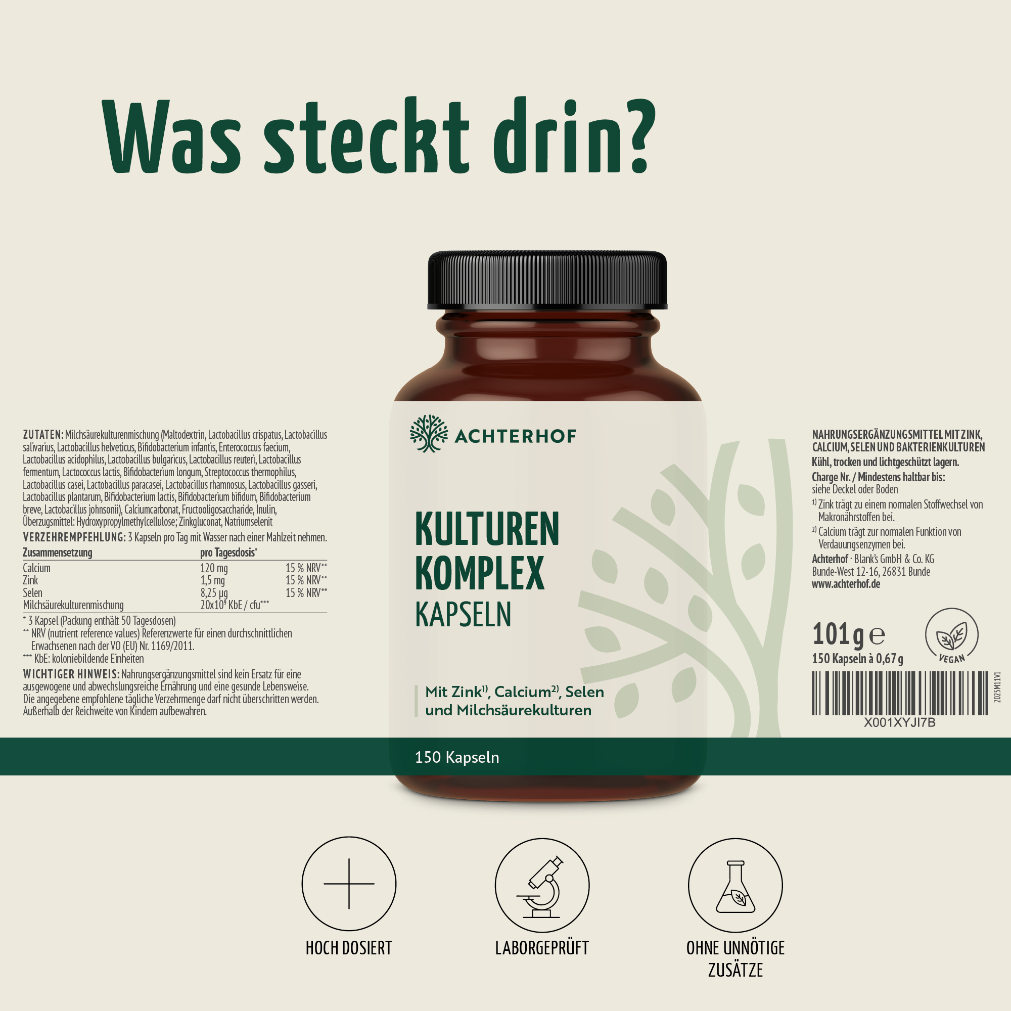 Kulturen Komplex (150 Kapseln)