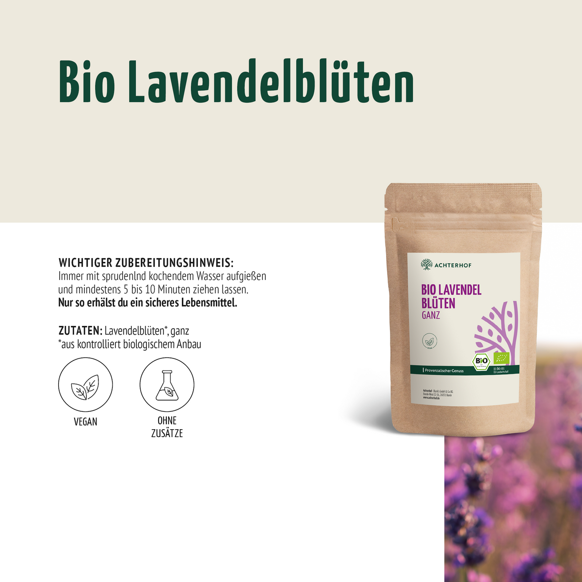 Lavendelblüten ganz Bio (250g)