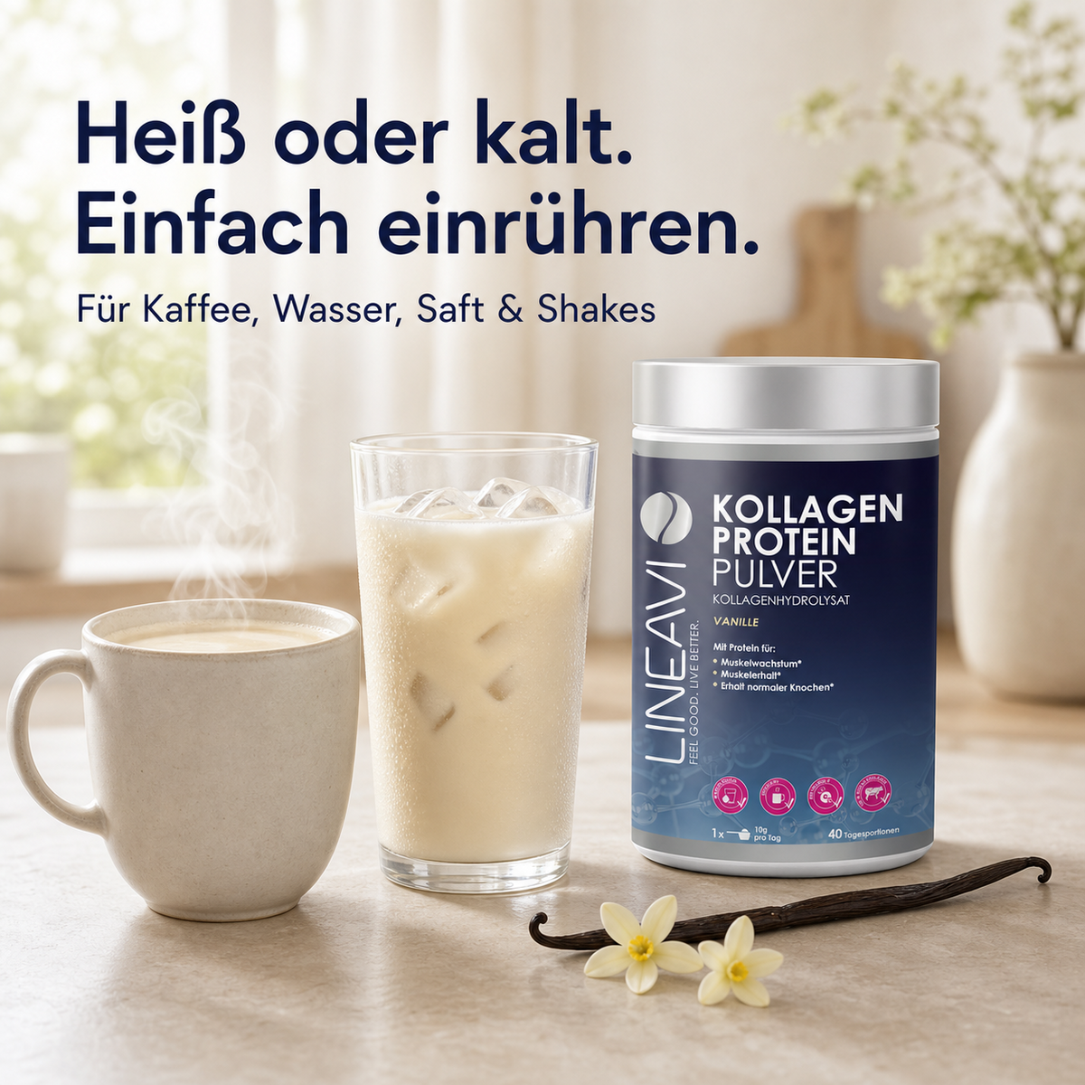 Kollagen Proteinpulver (400g) Vanille