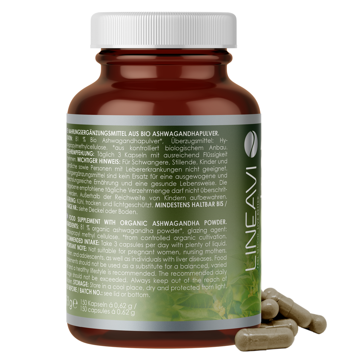 Bio Ashwagandha Kapseln (150 Kapseln)