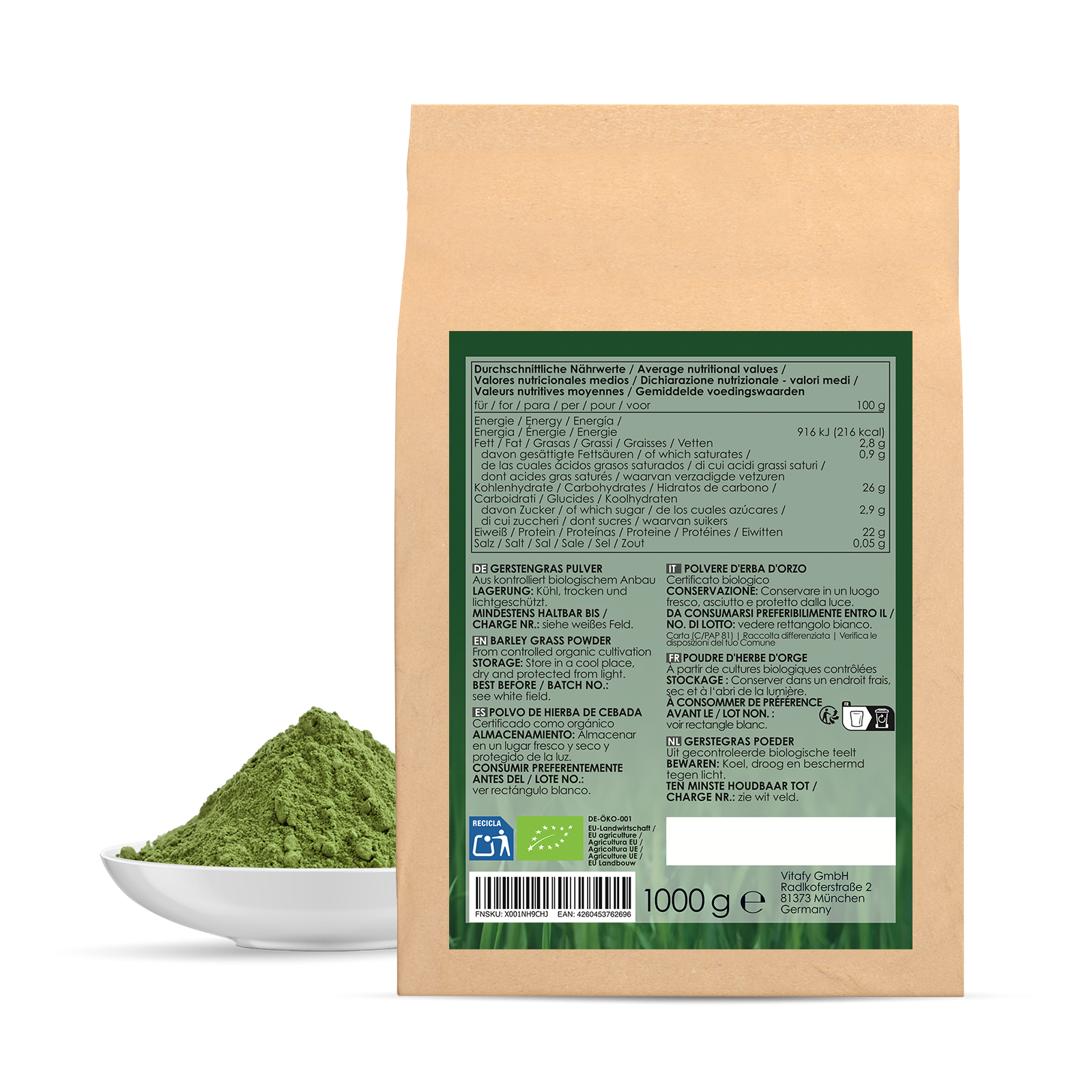 Bio Gerstengraspulver (1000g)