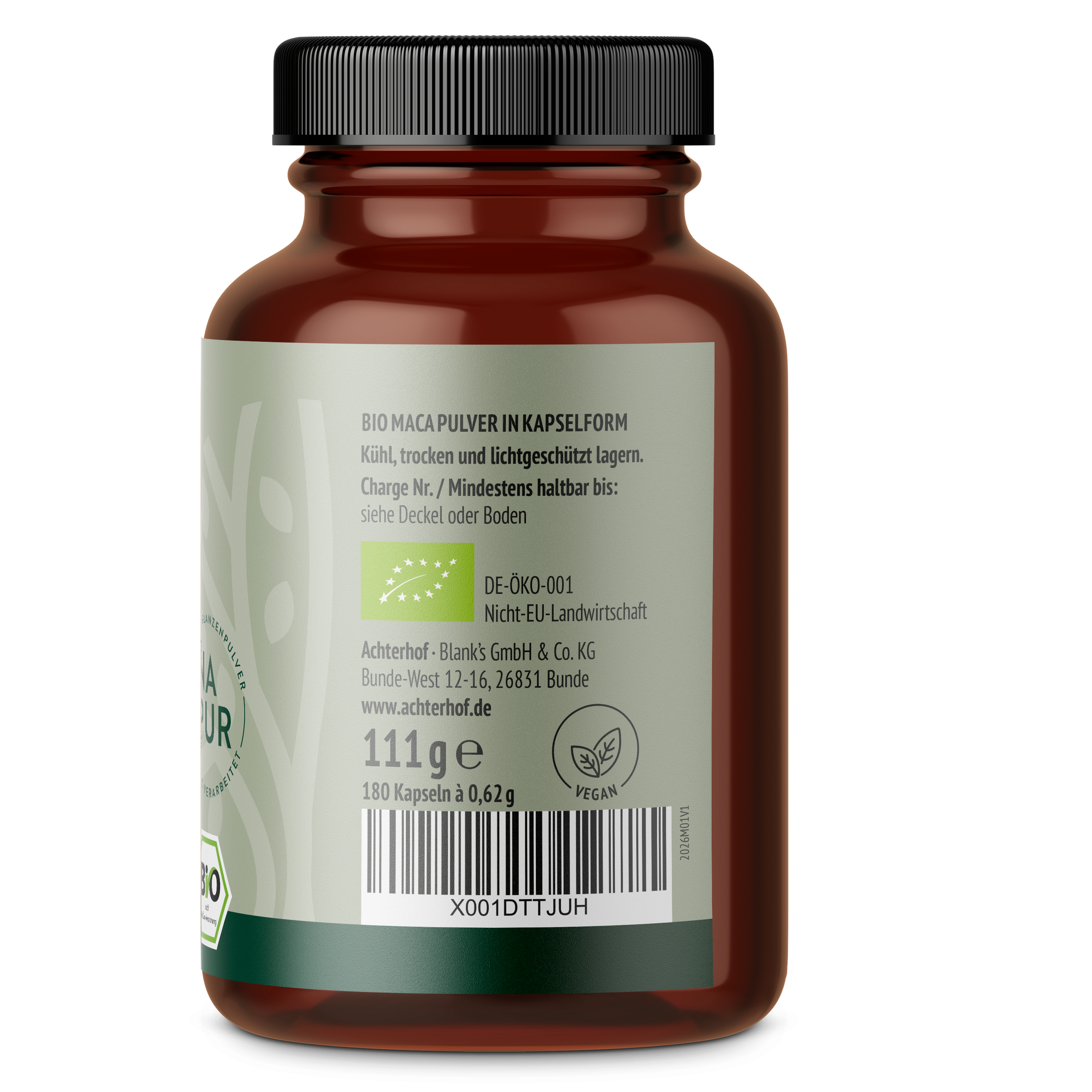 Maca Kapseln Bio (180 Kapseln)