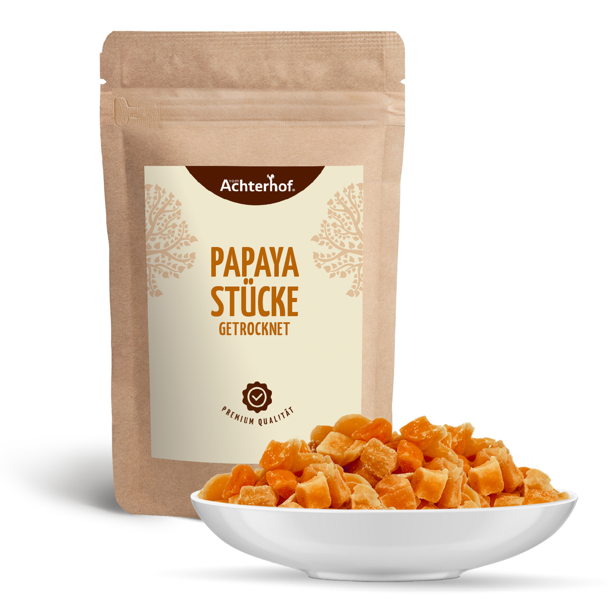 Papayastücke getrocknet & gezuckert (1000g)