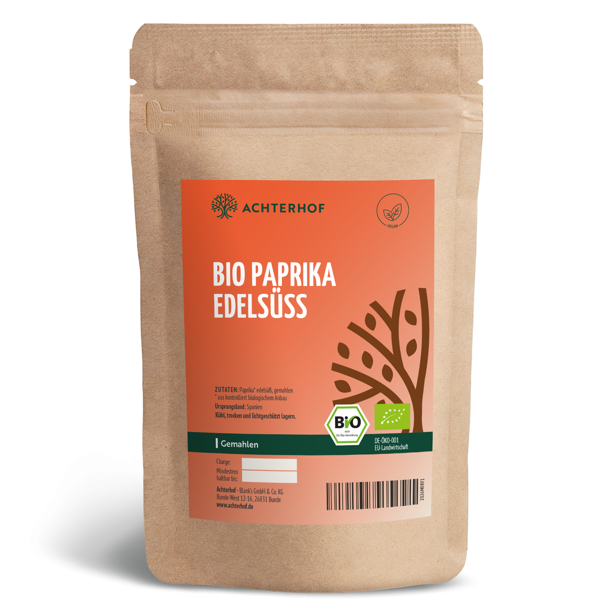 Bio Paprika edelsüß gemahlen (1000g)