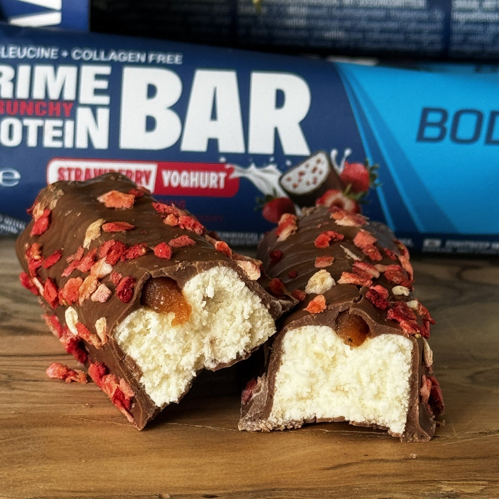 Prime Crunchy Protein Bar - 3g Leucin (12x65g) Strawberry Yoghurt