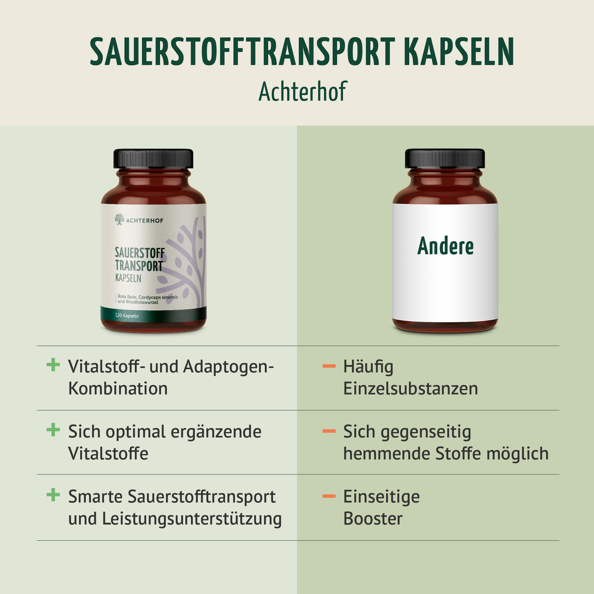 Sauerstoff Transport Kapseln (120 Kapseln)