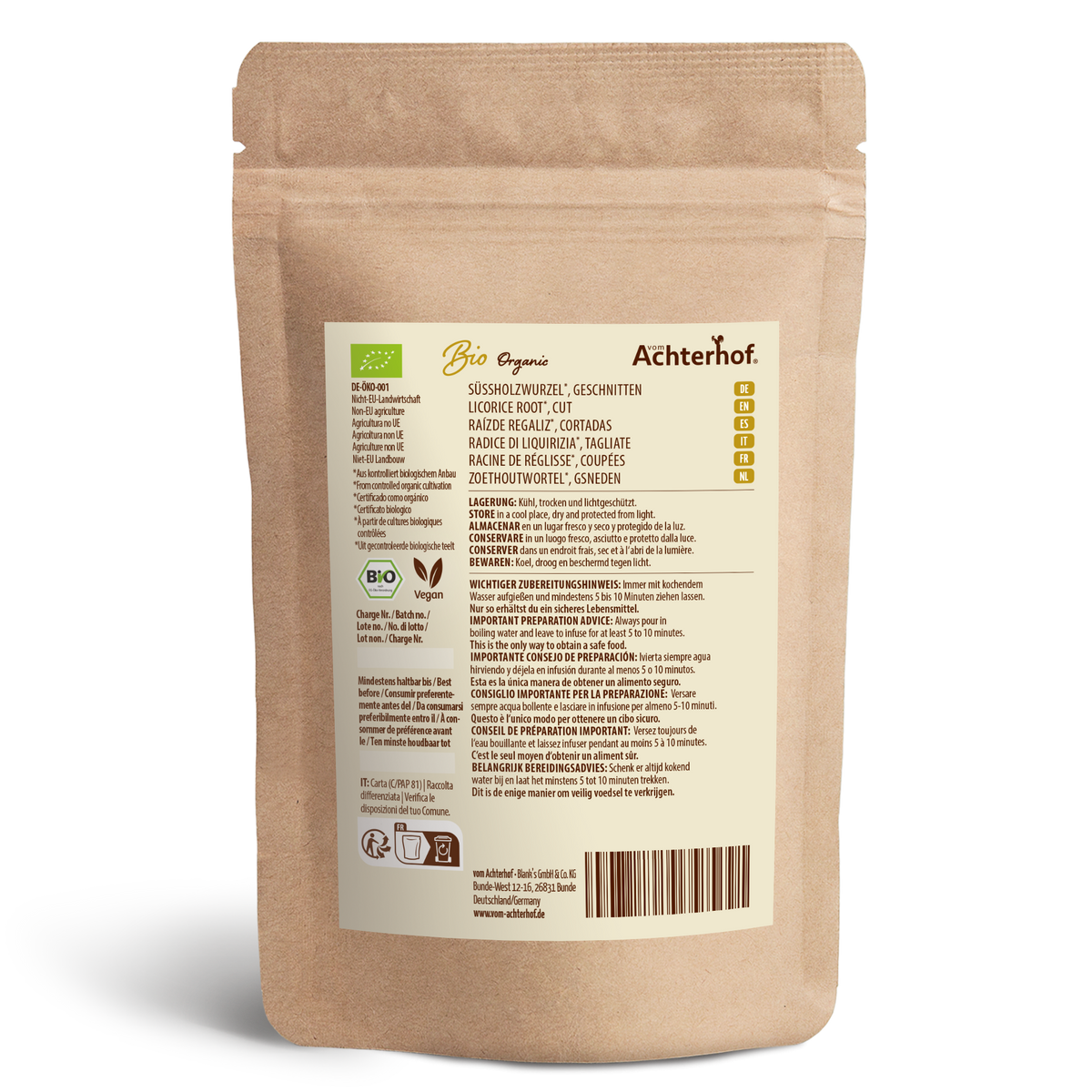 Süßholzwurzel geschnitten Bio (125g)