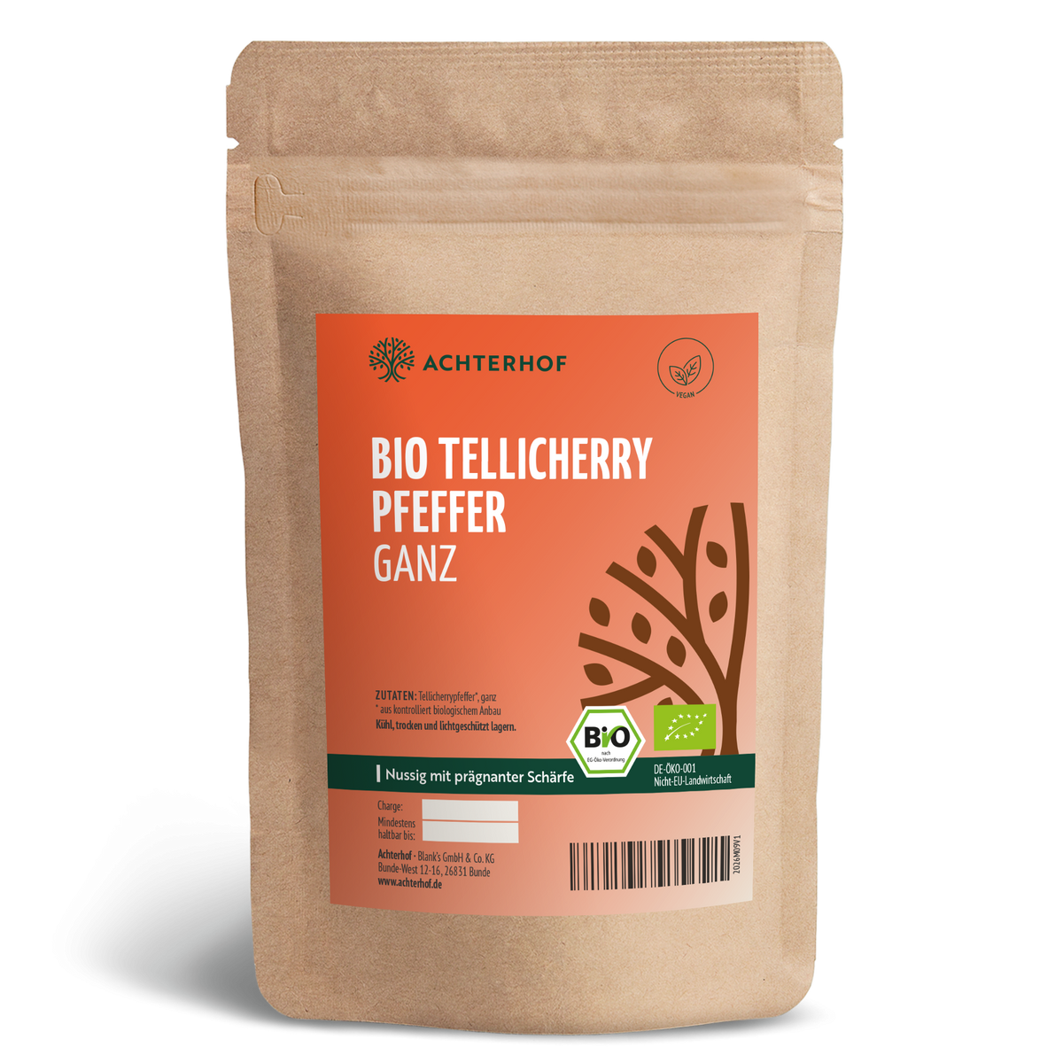 Tellicherry Pfeffer ganz Bio (100g)